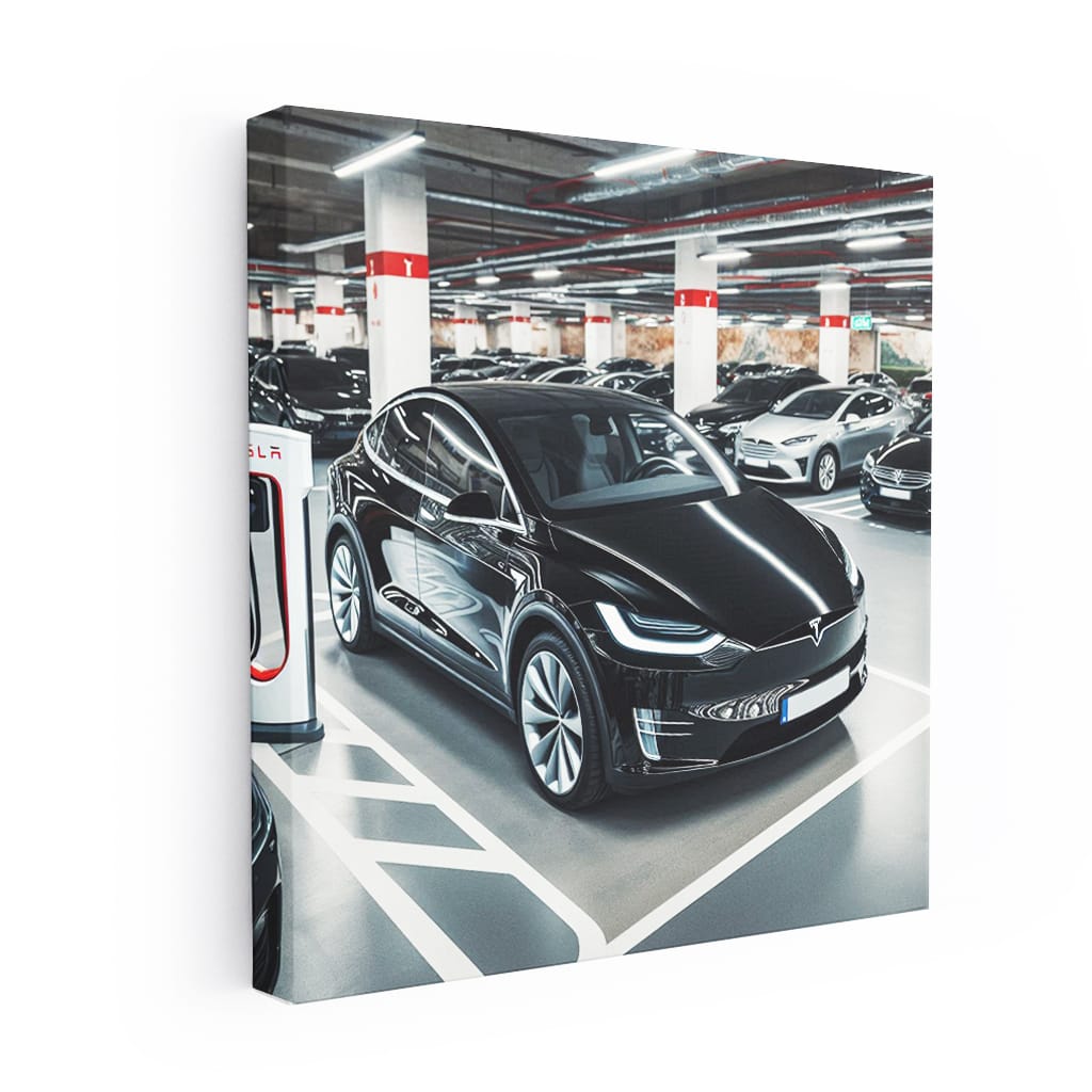 Tesla Model X Parki Wall Art