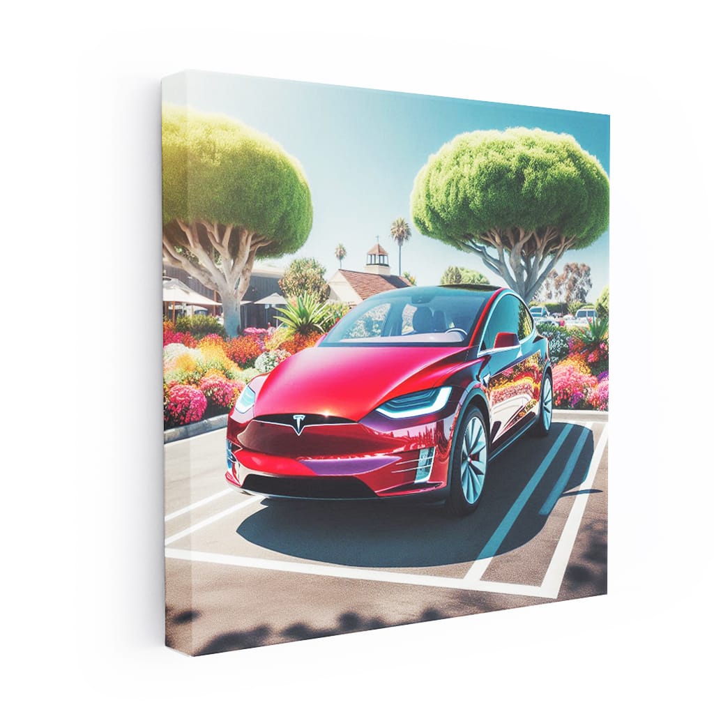 Tesla Model X Sunny Weather Wall Art