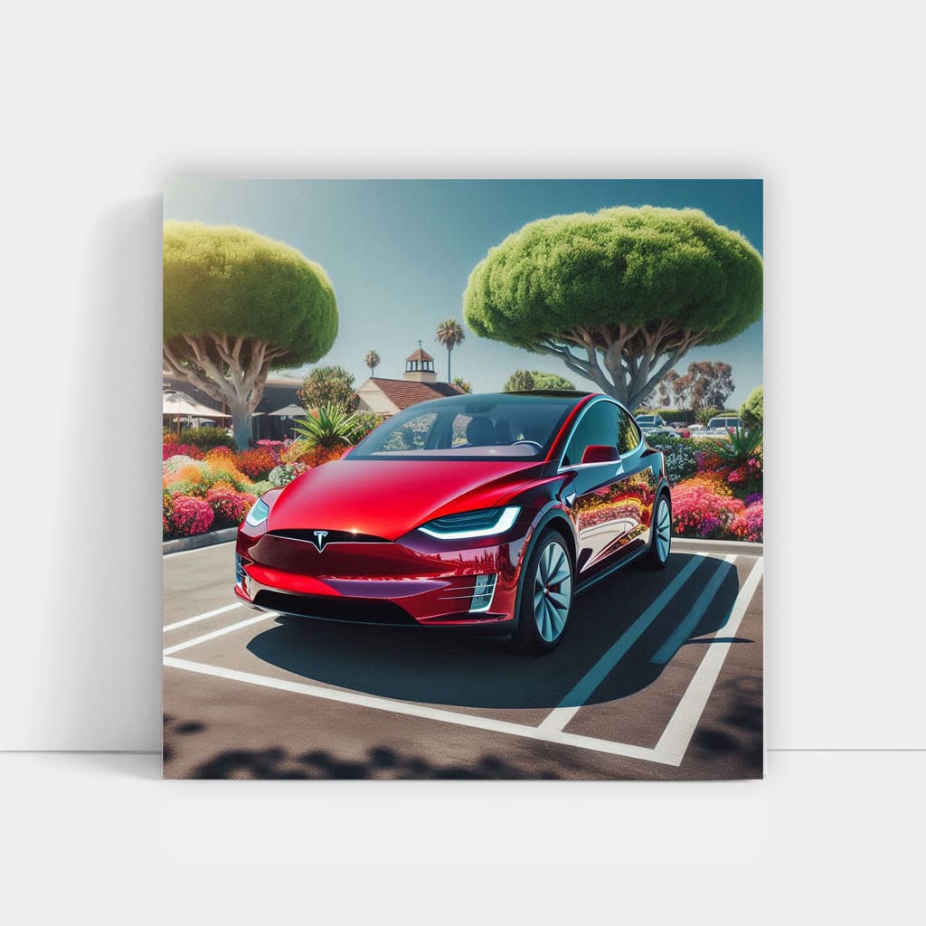 Tesla Model X in Sunny Weather - Future of Driving