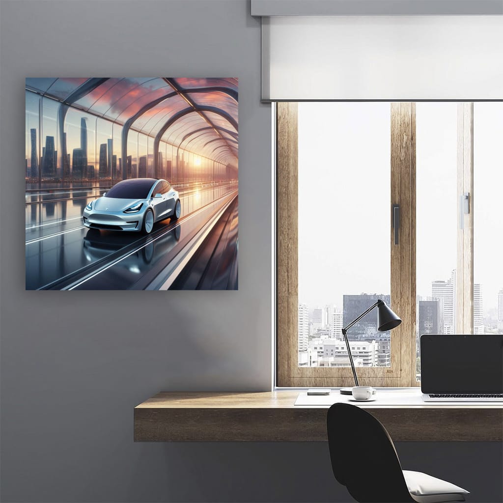 Tesla Model Y Brid Wall Art