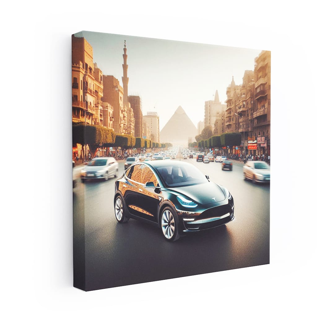 Tesla Model Y Egypt Wall Art