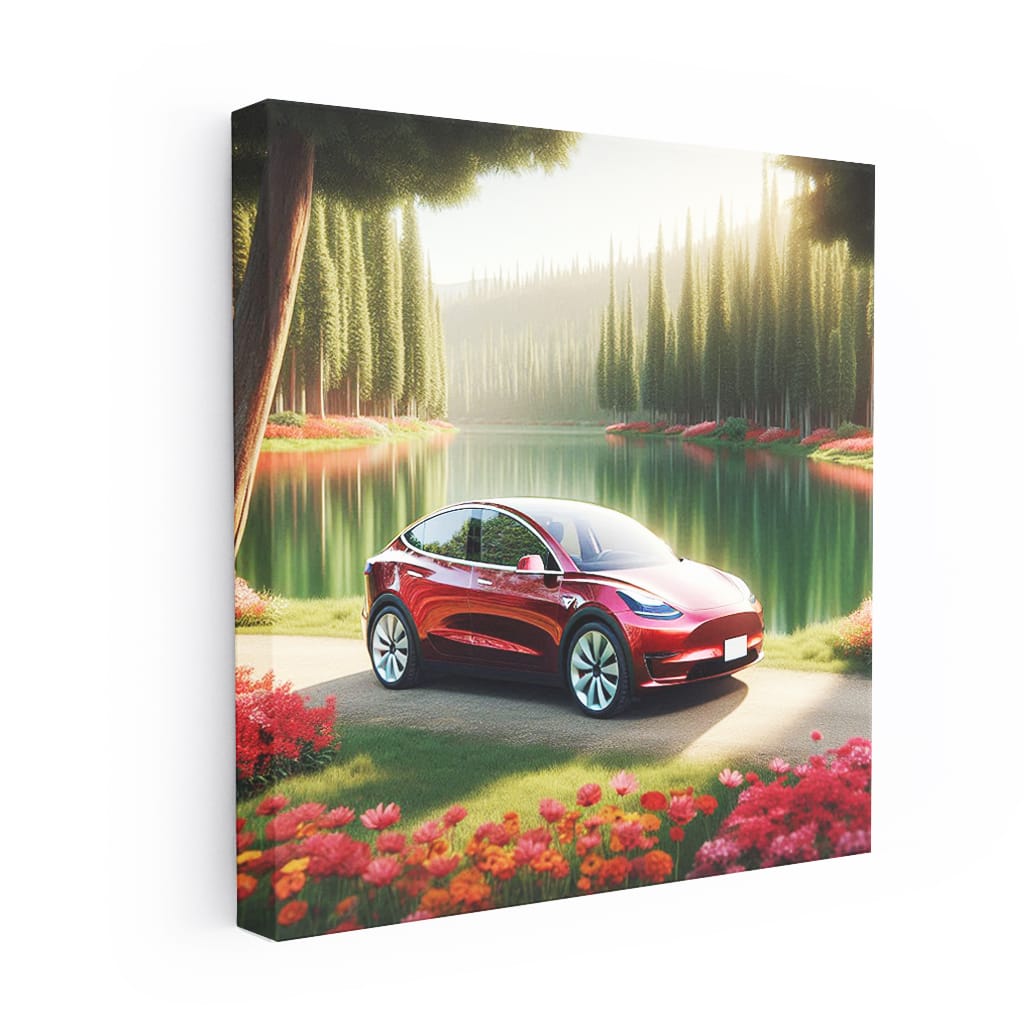 Tesla Model Y La Wall Art