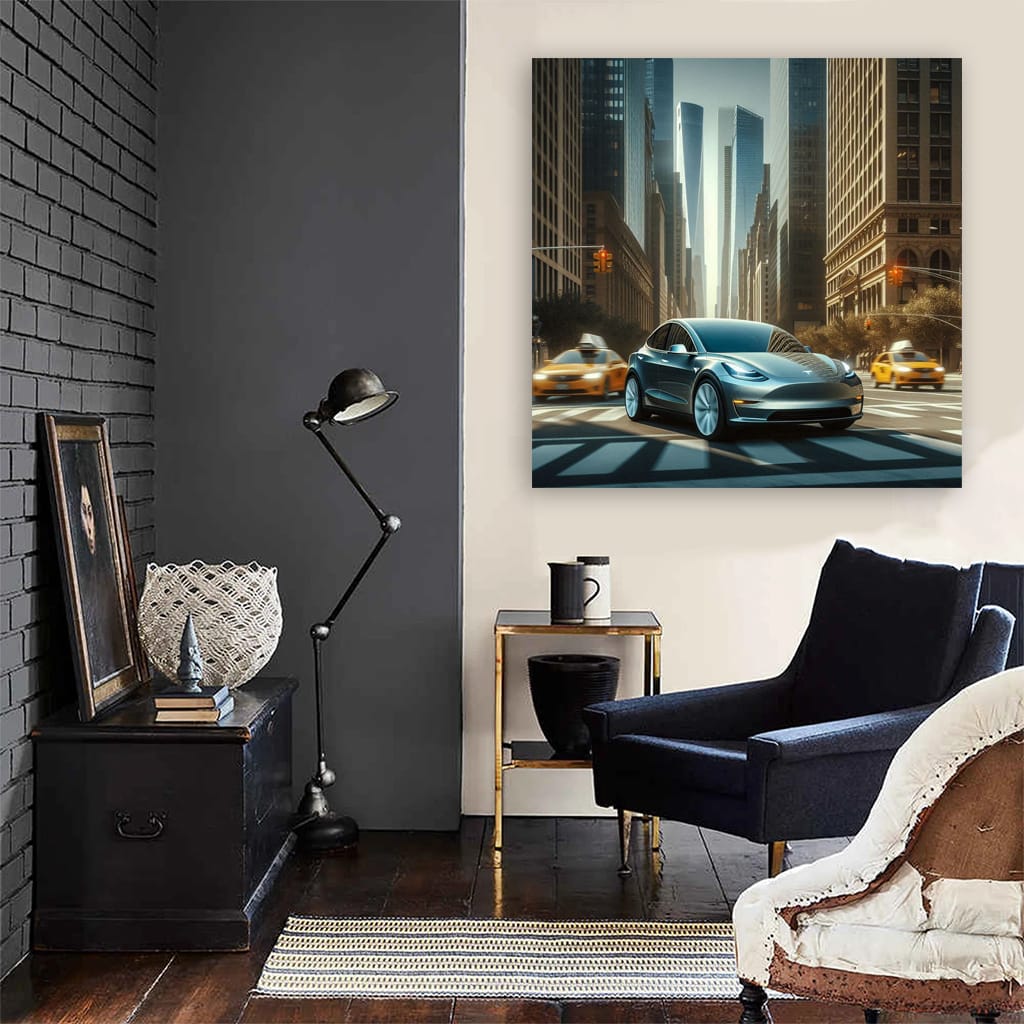 Tesla Model Y New Yo Wall Art