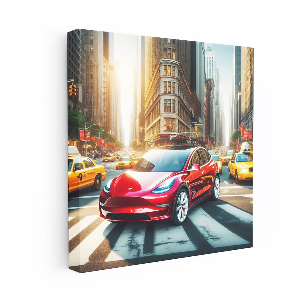 Tesla Model Y New York Wall Art