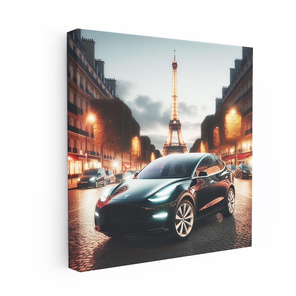 Tesla Model Y Par Wall Art