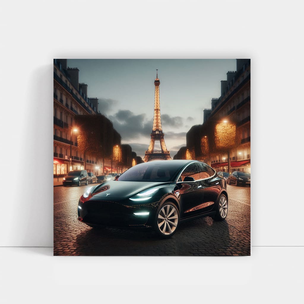 Tesla Model Y Par Wall Art