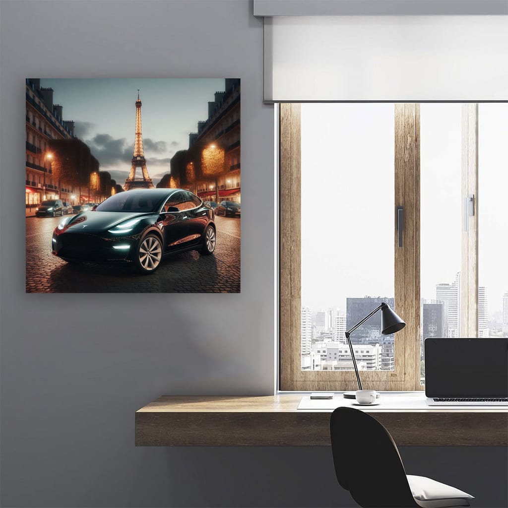 Tesla Model Y Par Wall Art