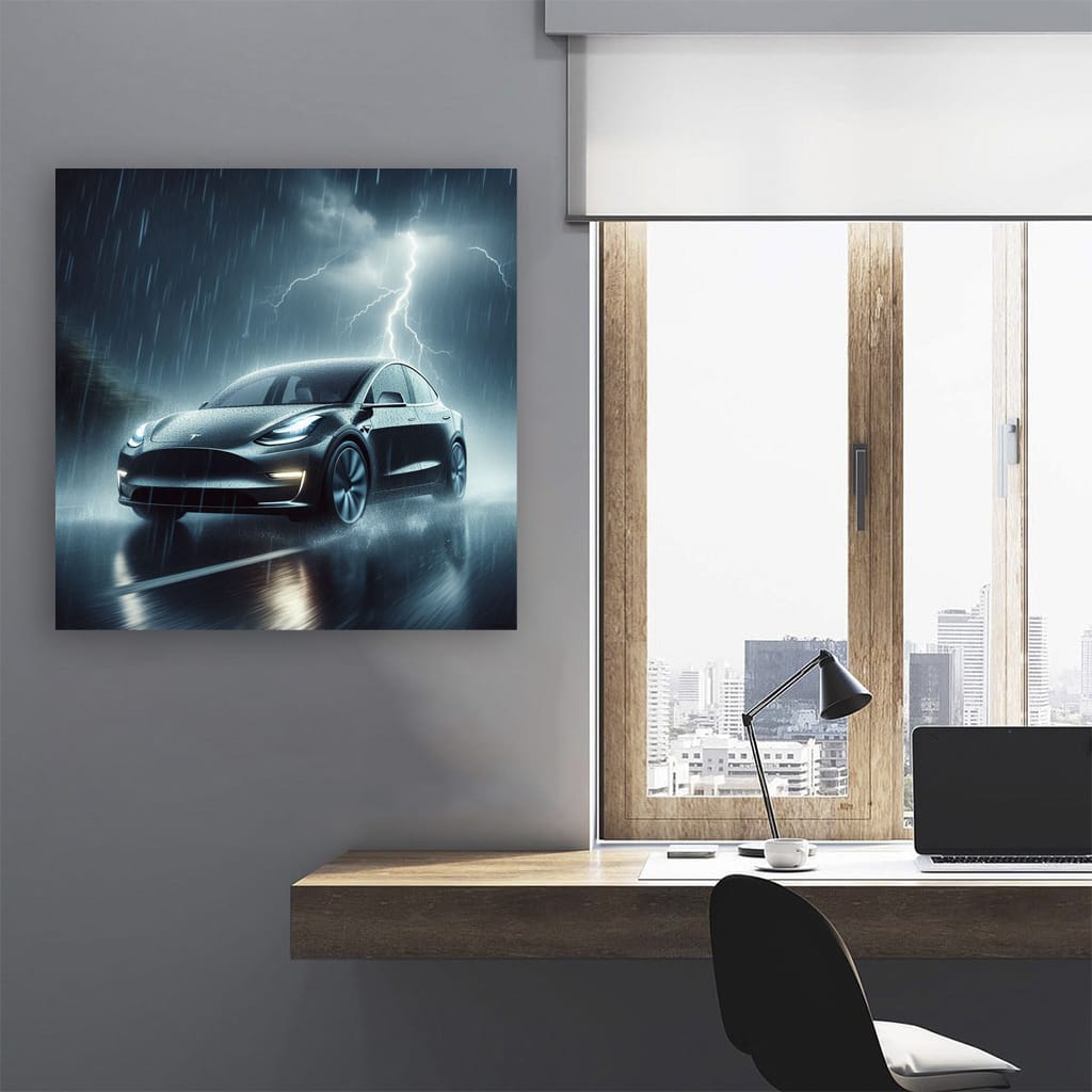 Tesla Model Y Thundersto Wall Art