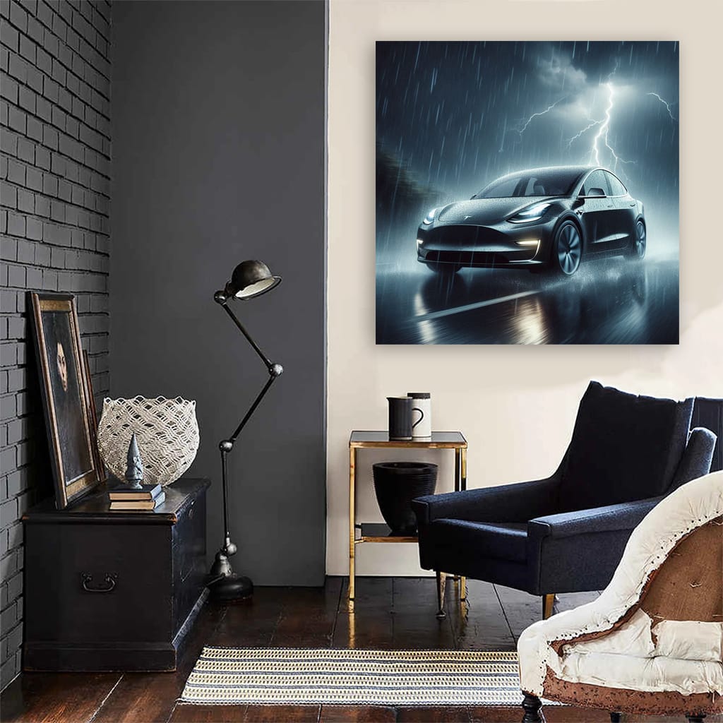 Tesla Model Y Thundersto Wall Art