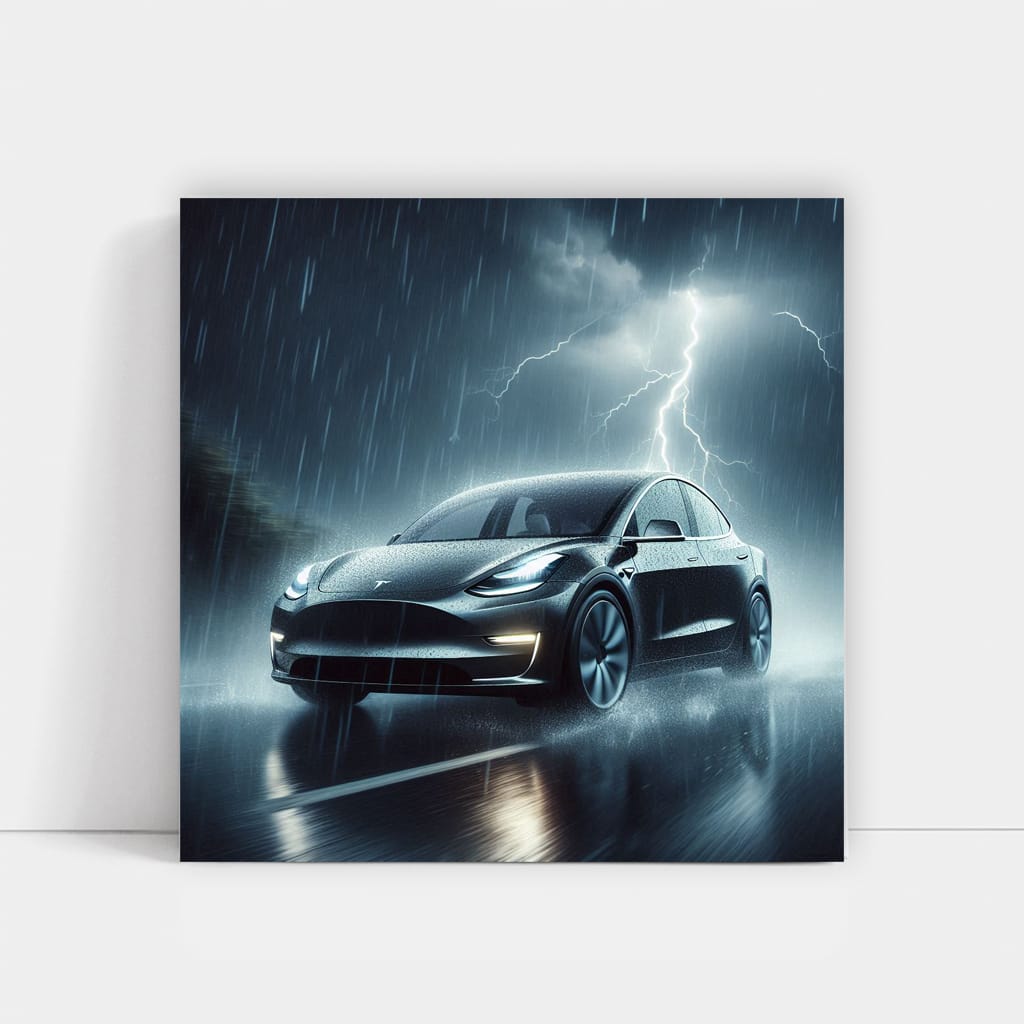 Tesla Model Y Thunderstorm Drive - Electrifying Elegance