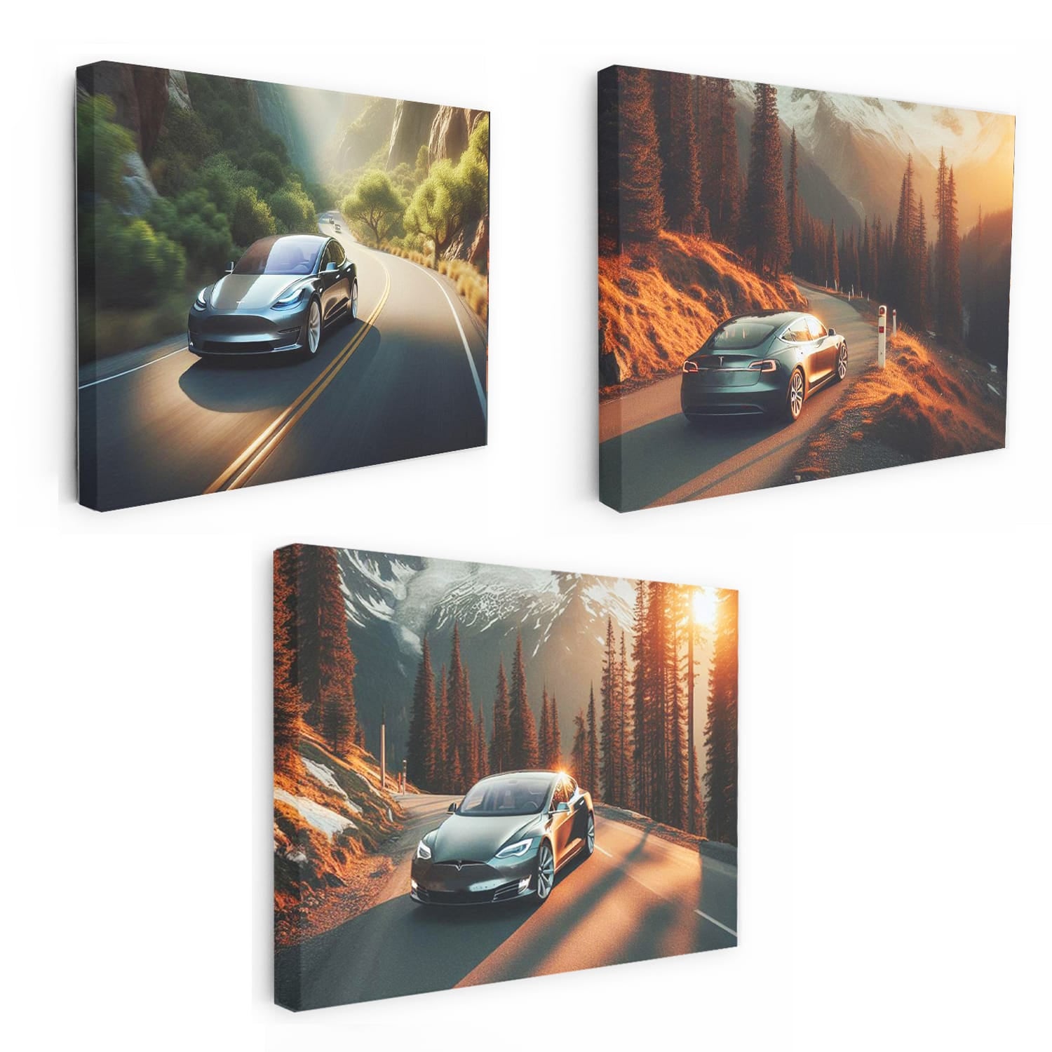 Tesla Mountains Set of 3