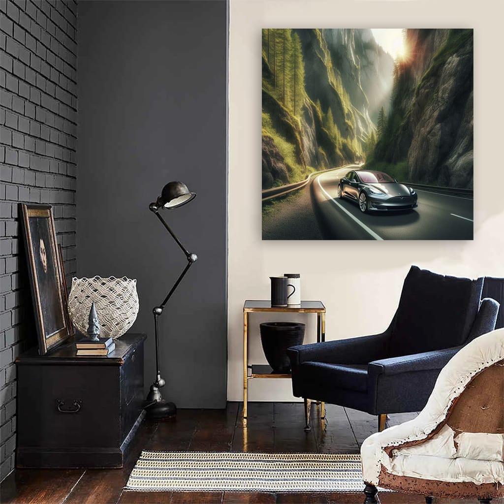 Tesla Mountains Wall Art