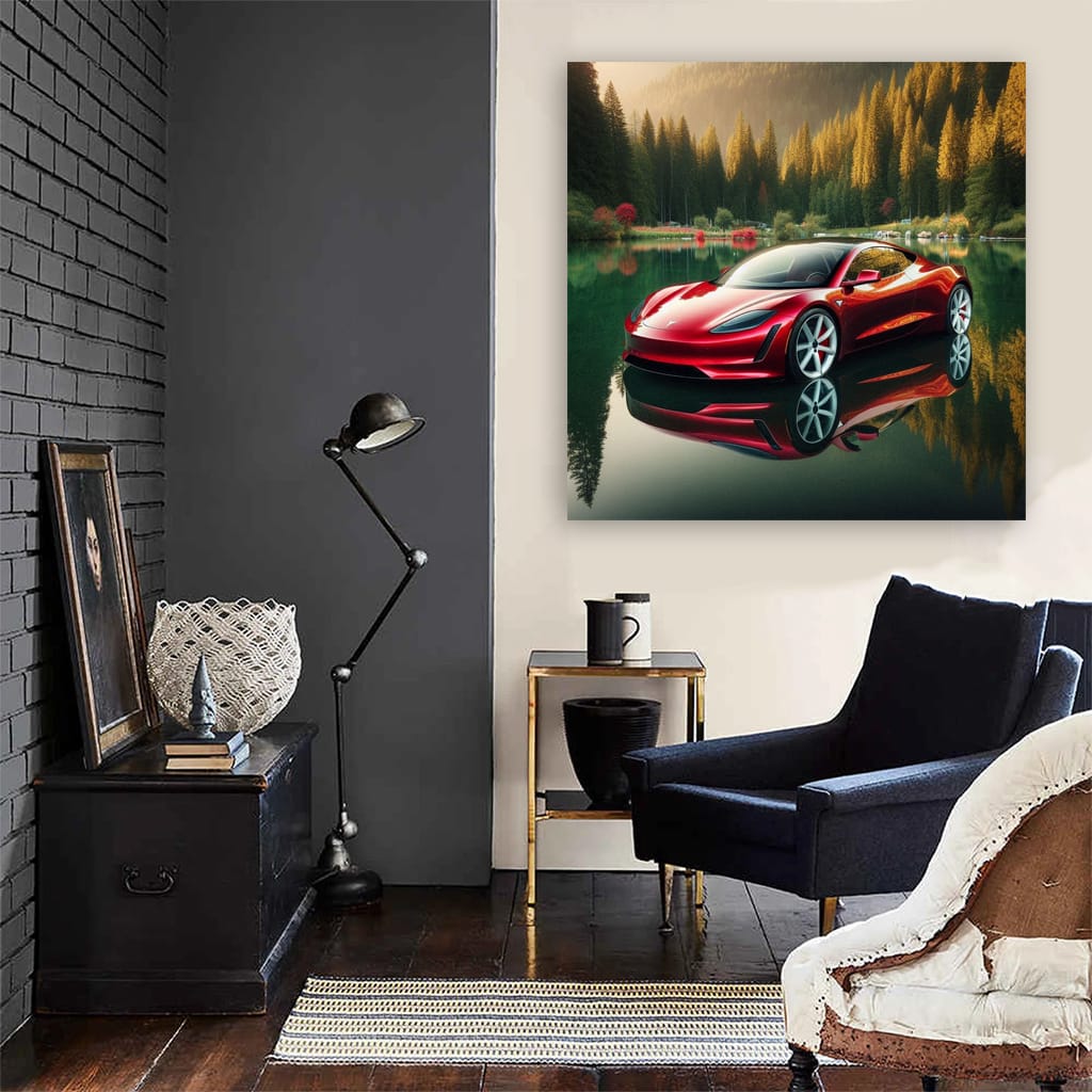 Tesla Roadster in Lake: Unleashing Electric Power