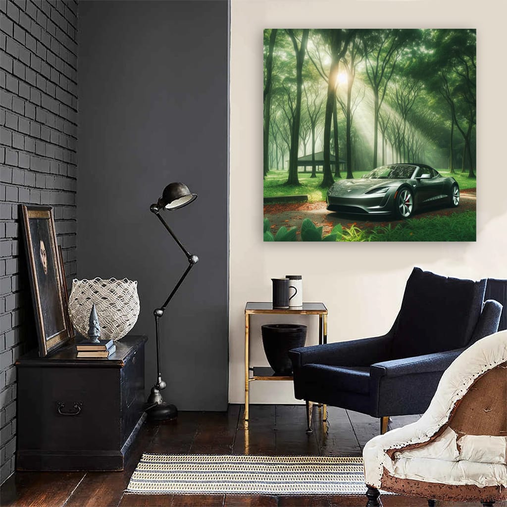 Tesla Roadster Natu Wall Art