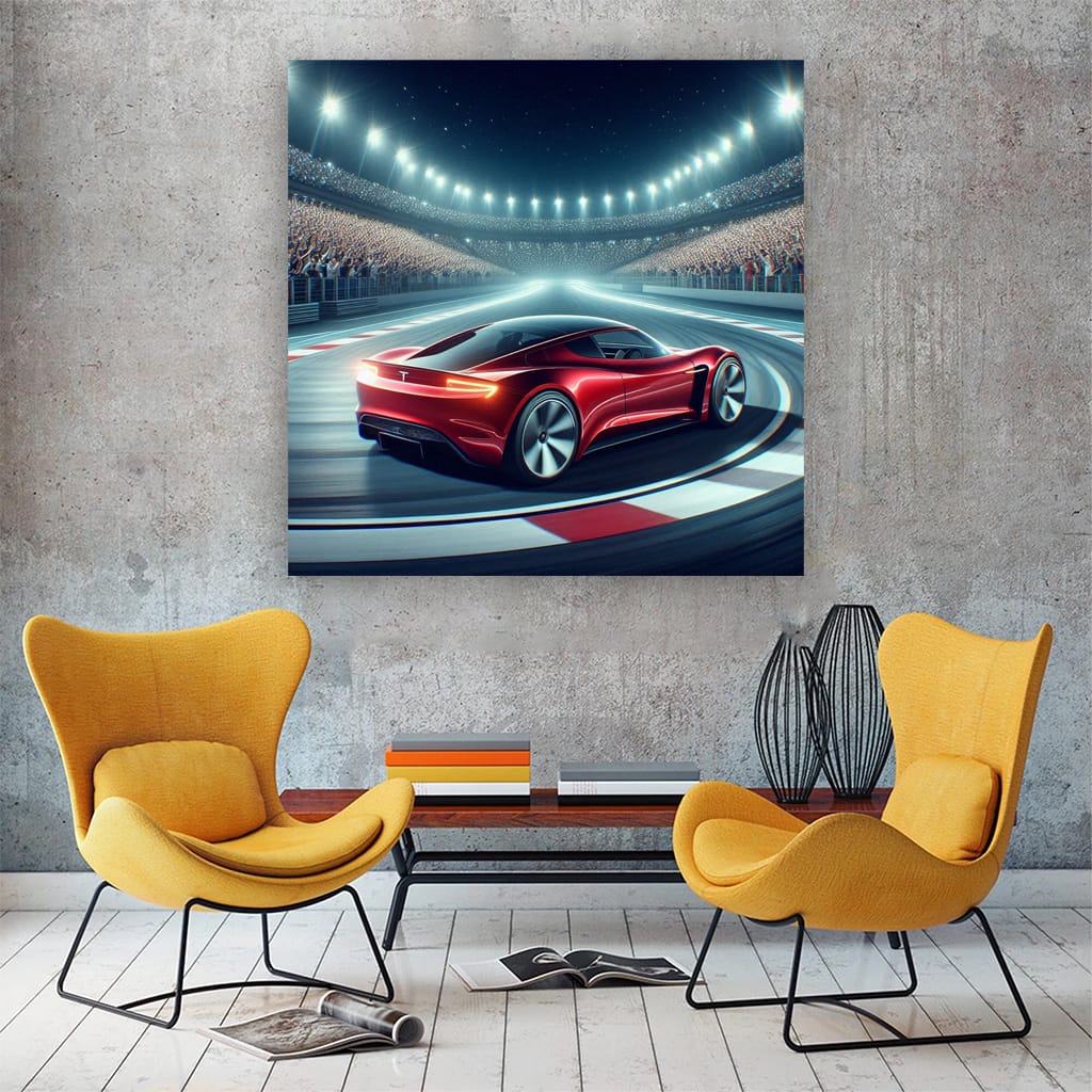 Tesla Roadster Racing at Ring - Speed and Innovation