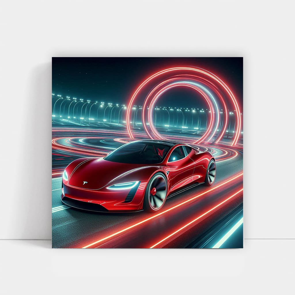 Tesla Roadster Racing at Ring - Speed and Innovation