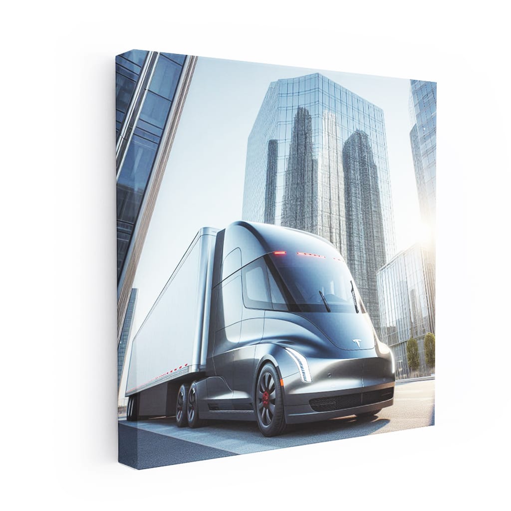 Tesla Semi Buildi Wall Art