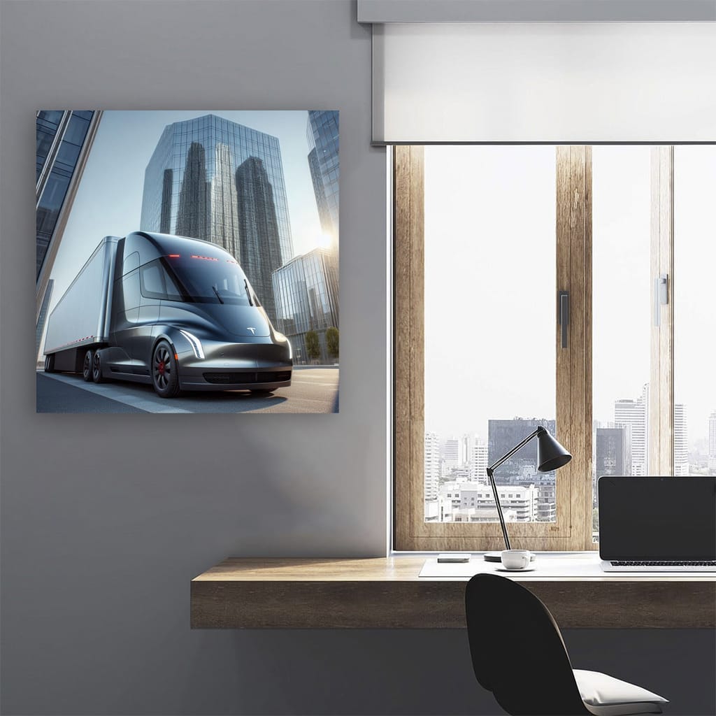 Tesla Semi Buildi Wall Art