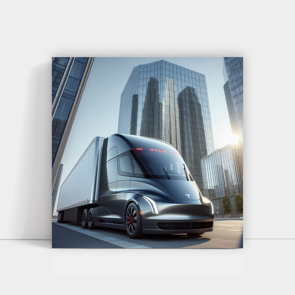 Tesla Semi Buildi Wall Art