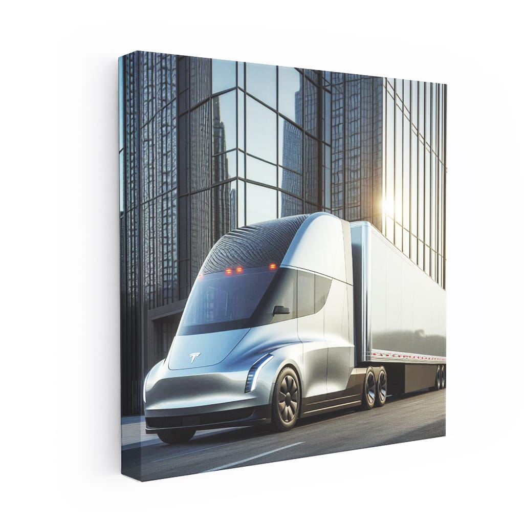 Tesla Semi Building Wall Art