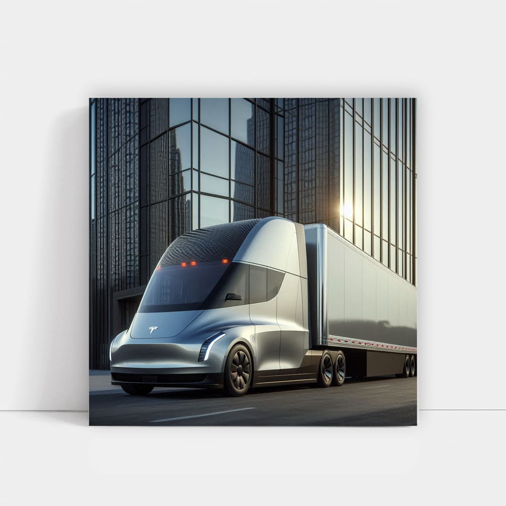 Tesla Semi Building Wall Art