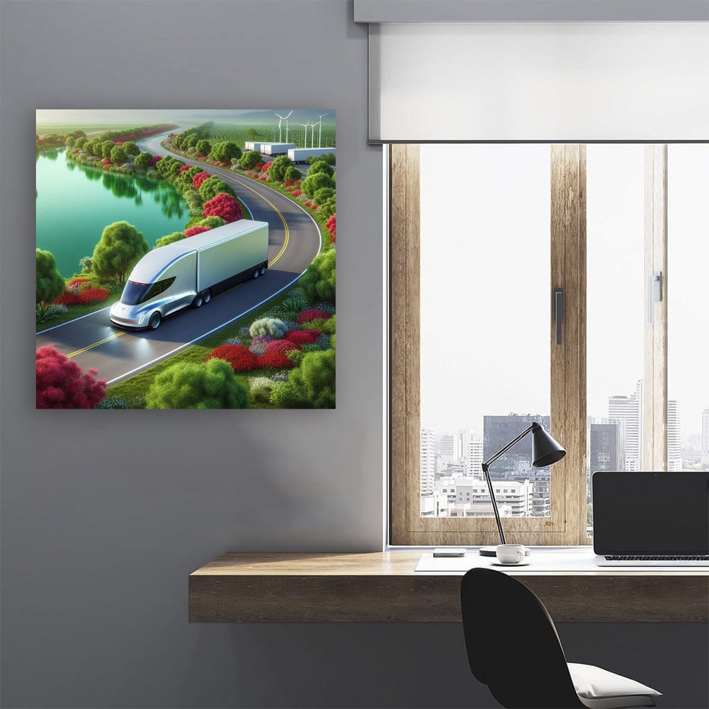 Tesla Semi at Lake - Future of Transport
