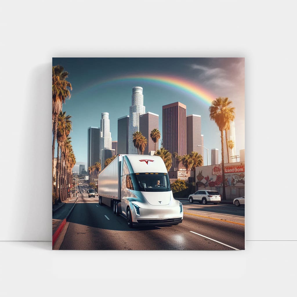 Tesla Semi Los Angel Wall Art