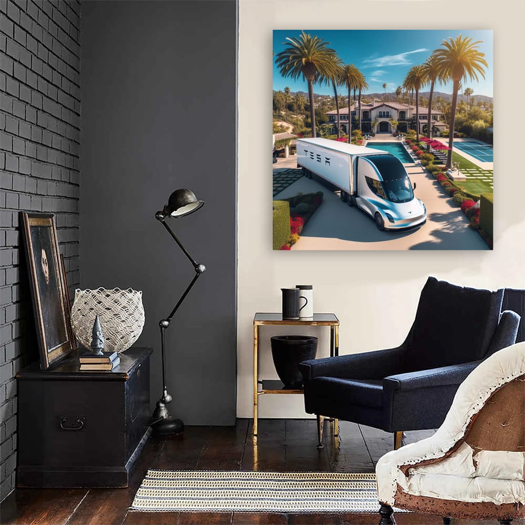 Tesla Semi Luxury Life Wall Art