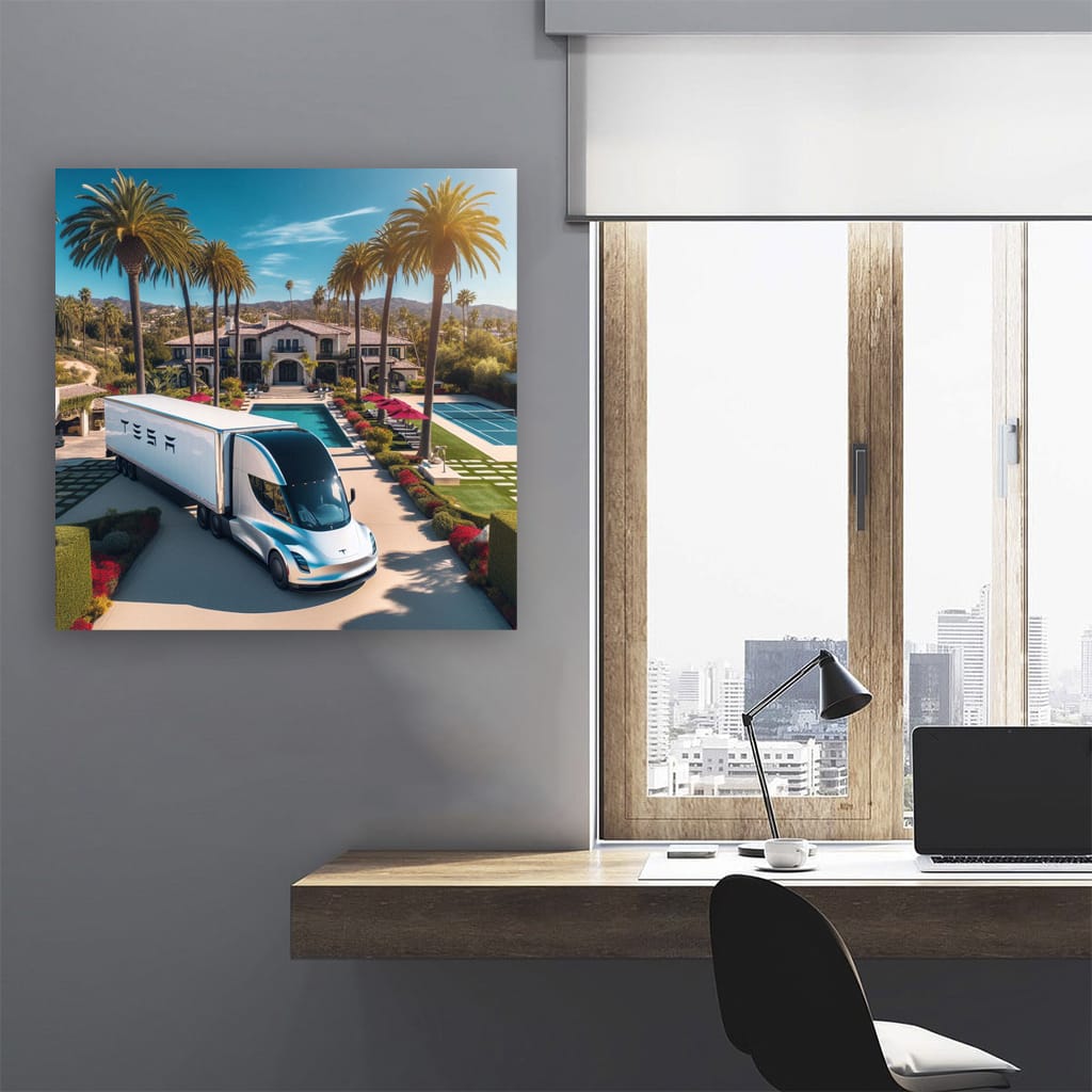 Tesla Semi Luxury Life Wall Art