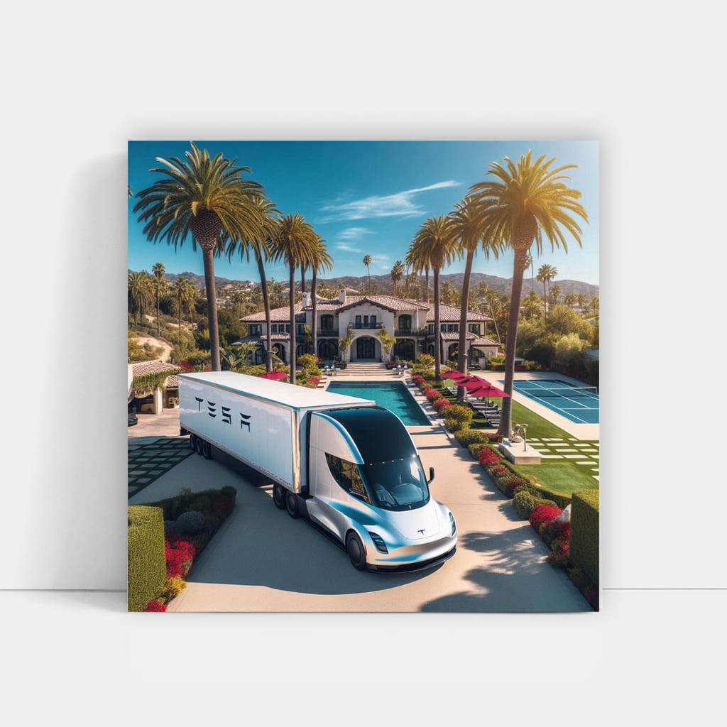 Tesla Semi Luxury Life Wall Art