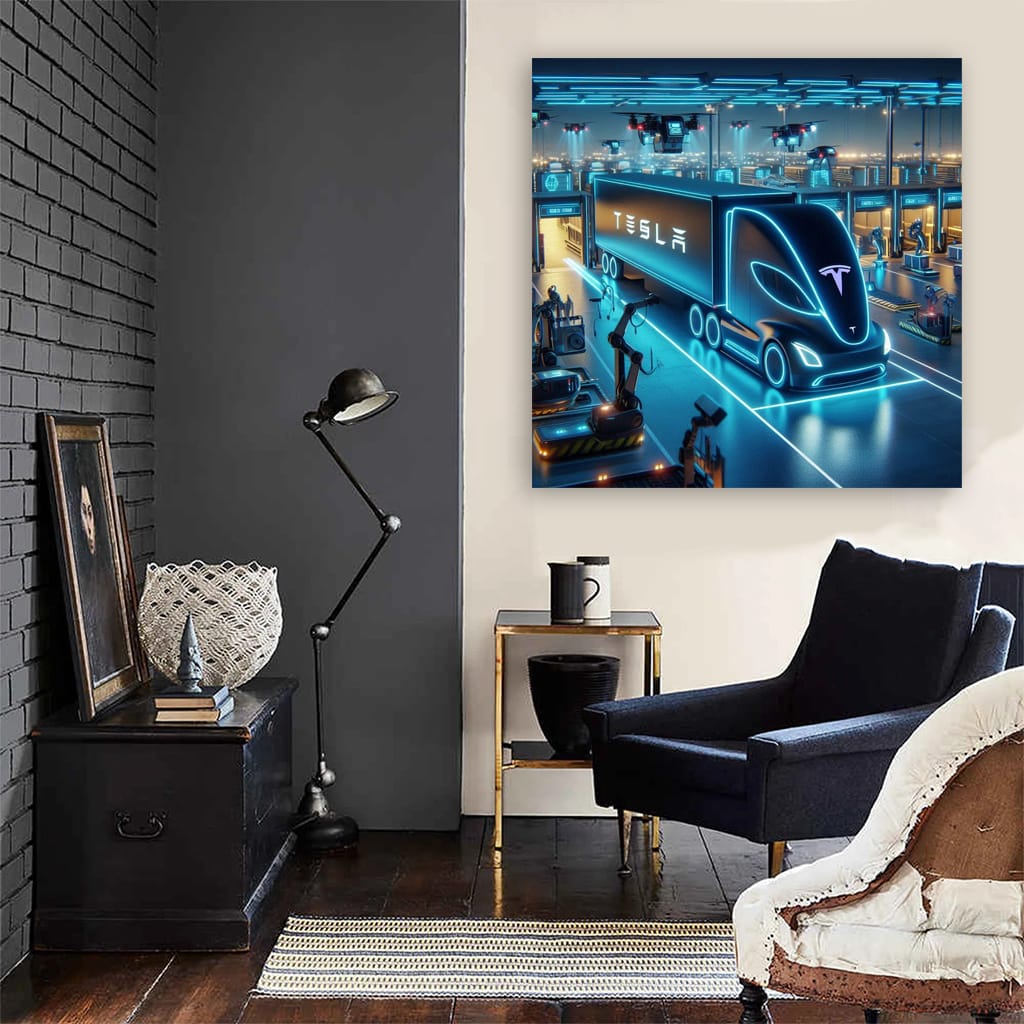 Tesla Semi Ne Wall Art