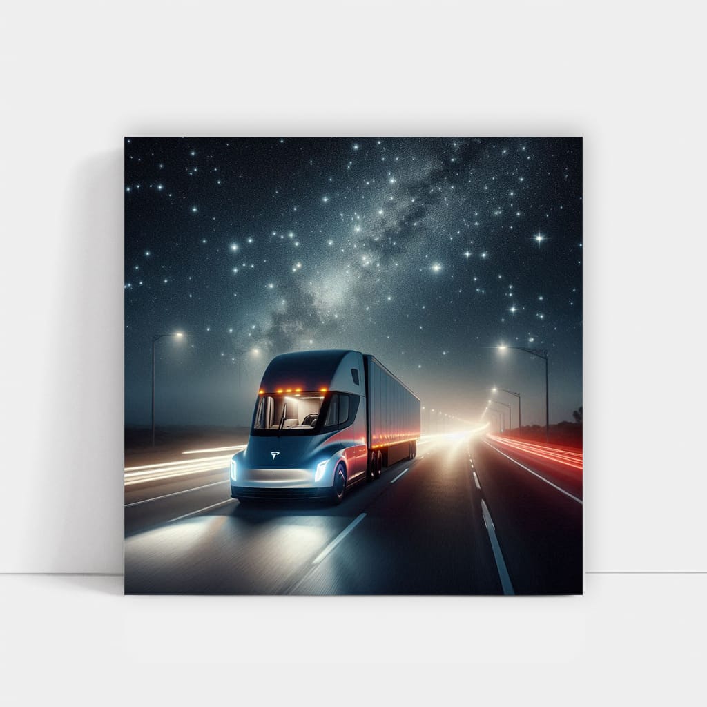 Tesla Semi Nig Wall Art