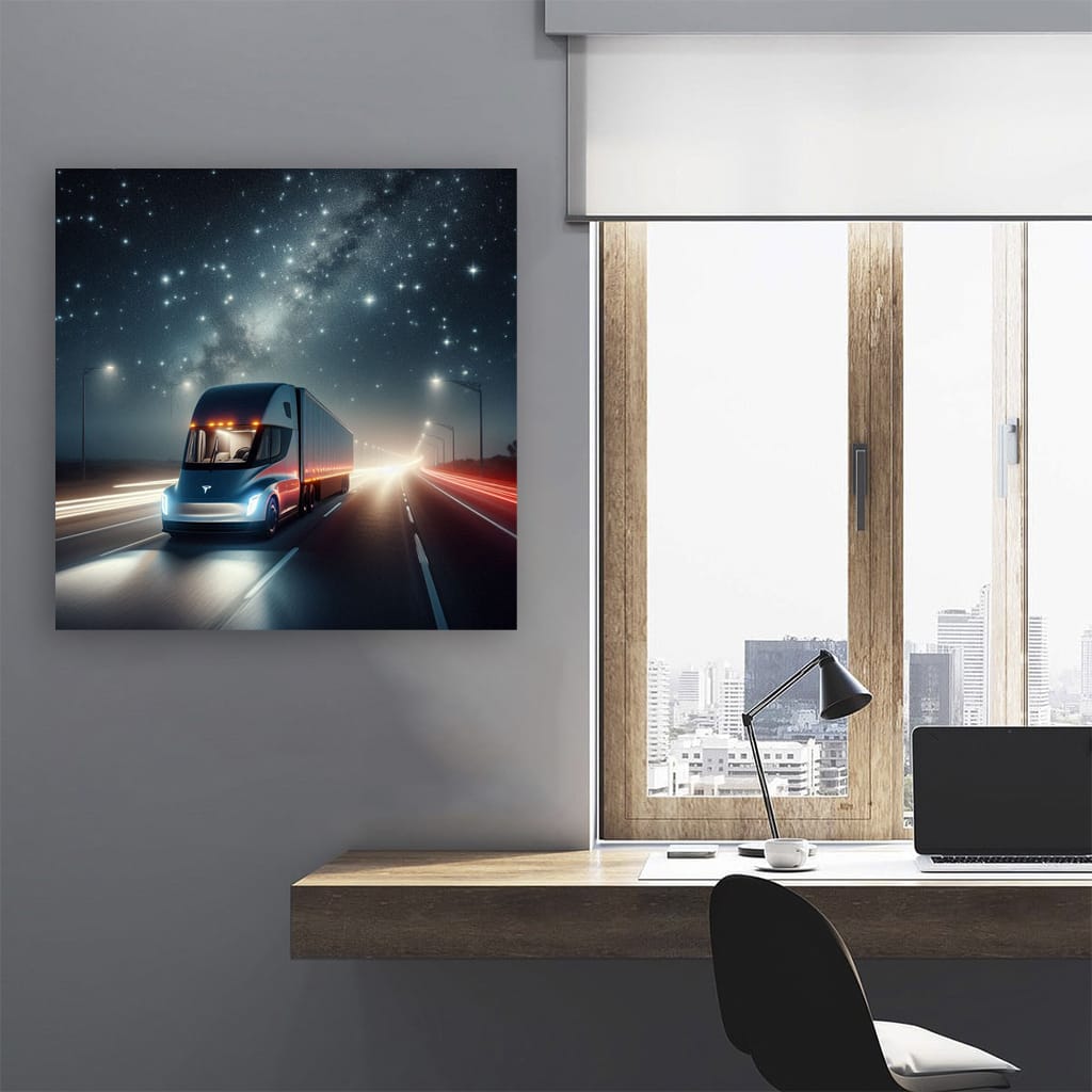 Tesla Semi Nig Wall Art