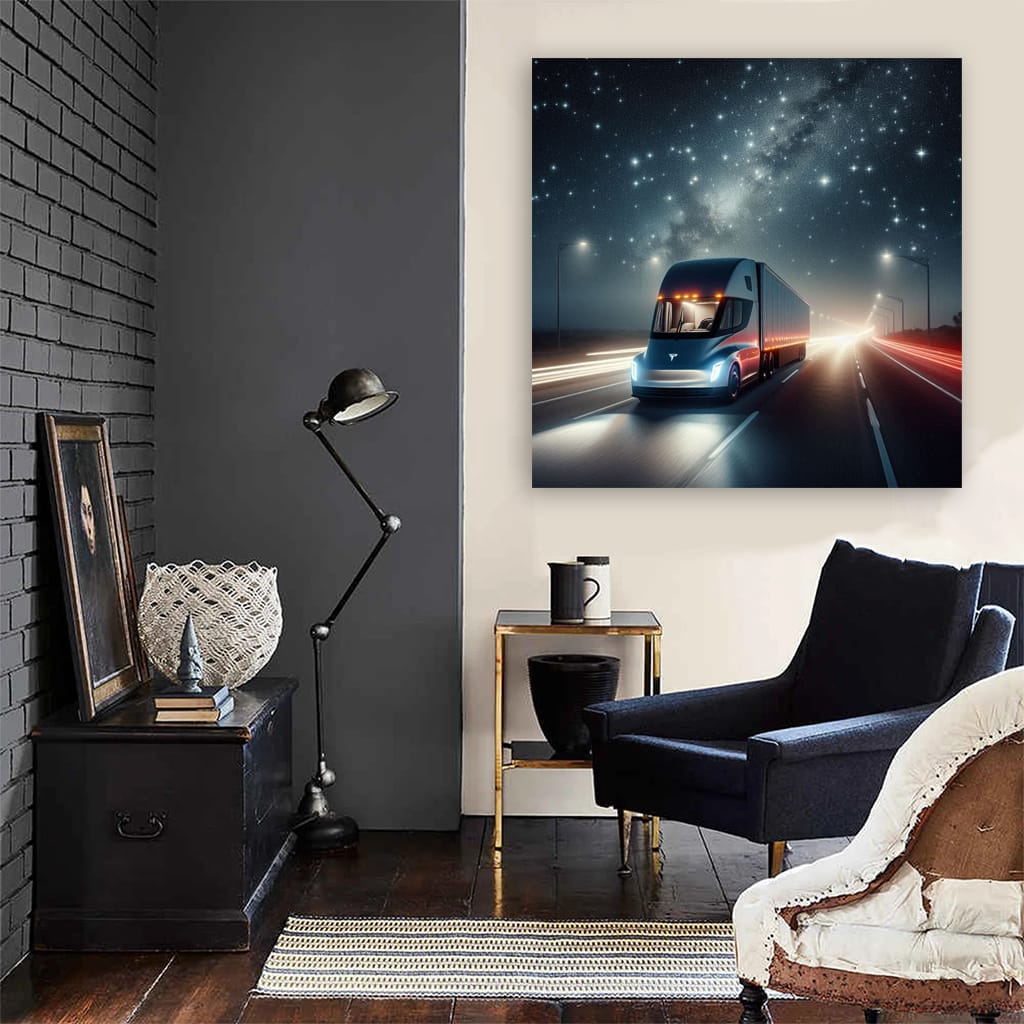 Tesla Semi Nig Wall Art