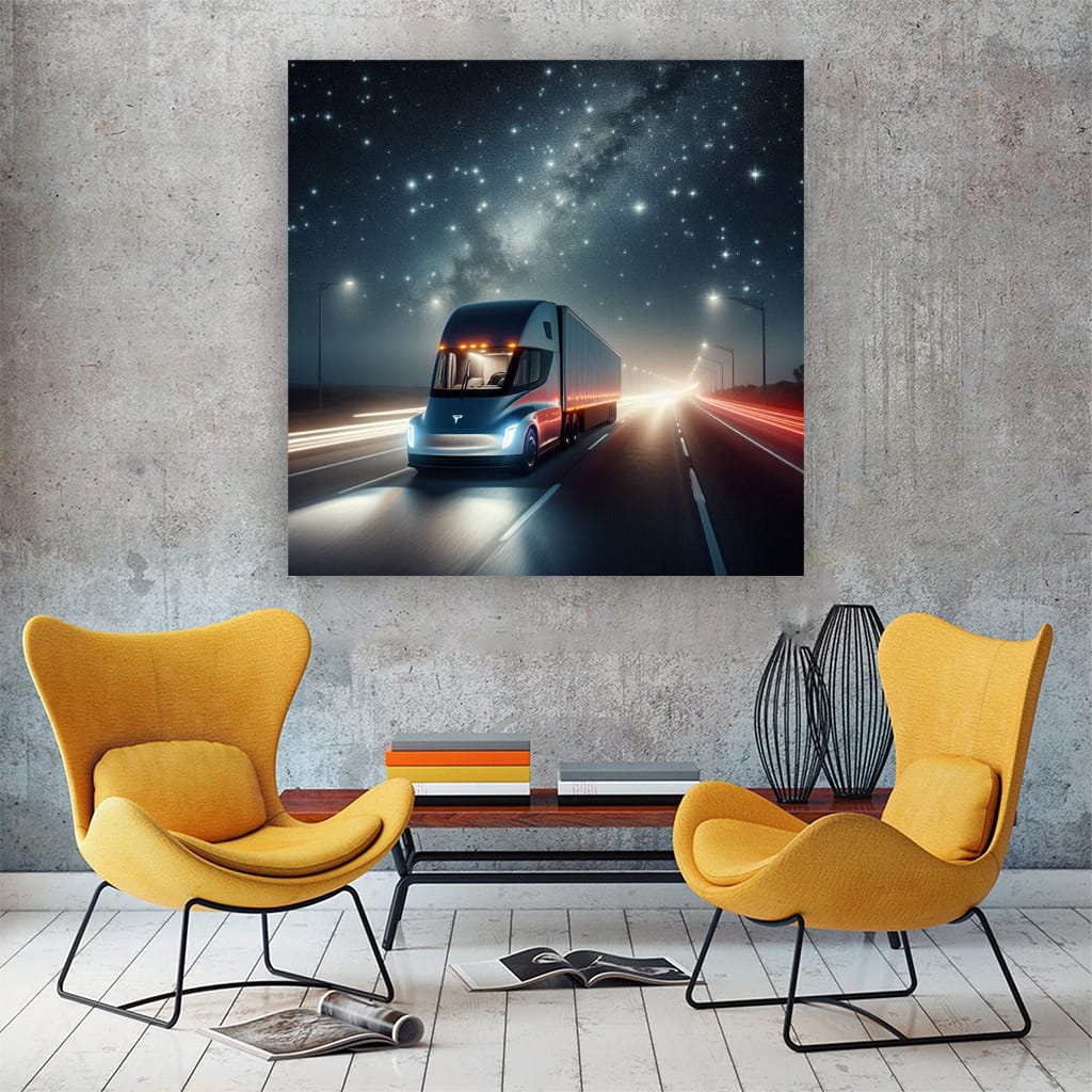 Tesla Semi Nig Wall Art