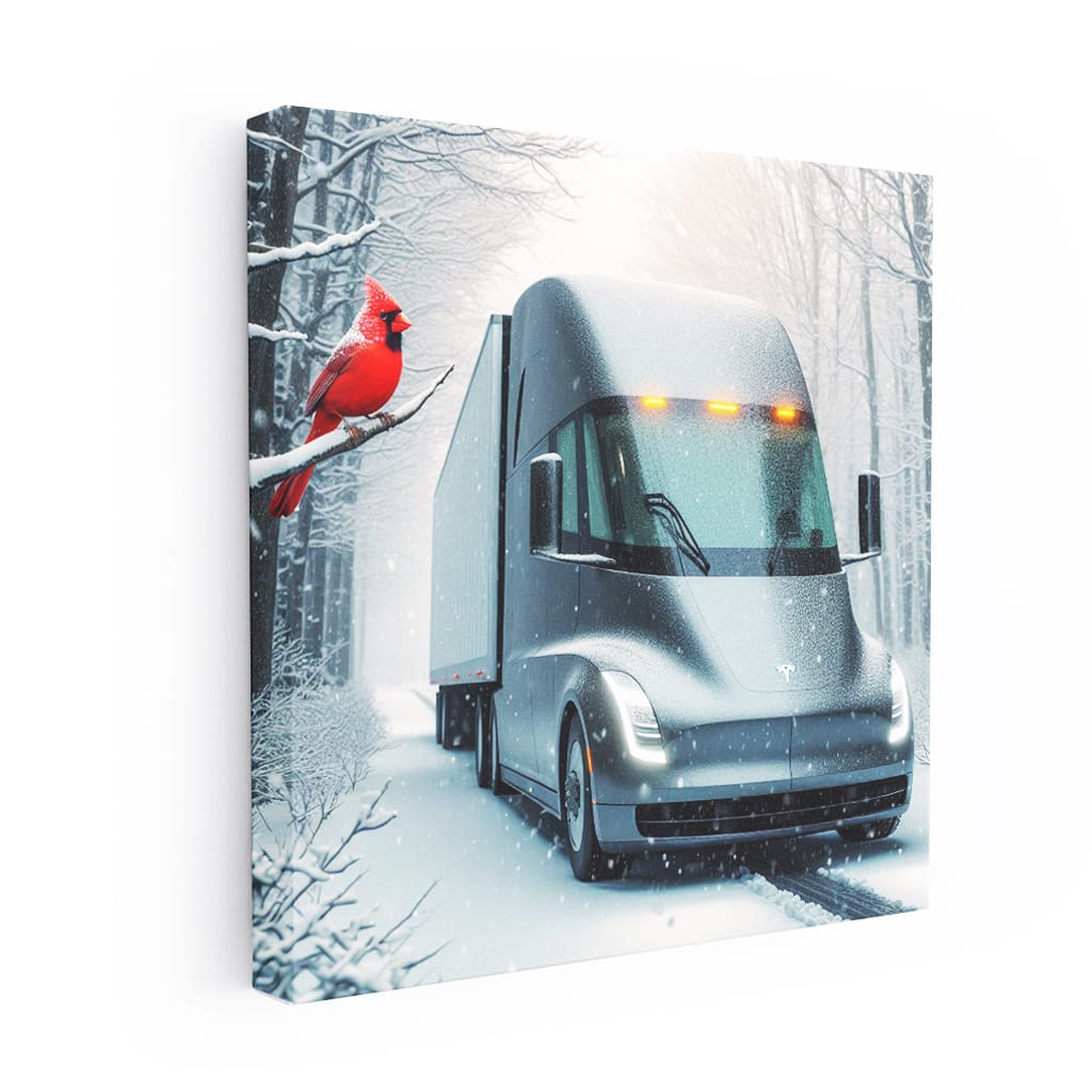 Tesla Semi Snowfa Wall Art