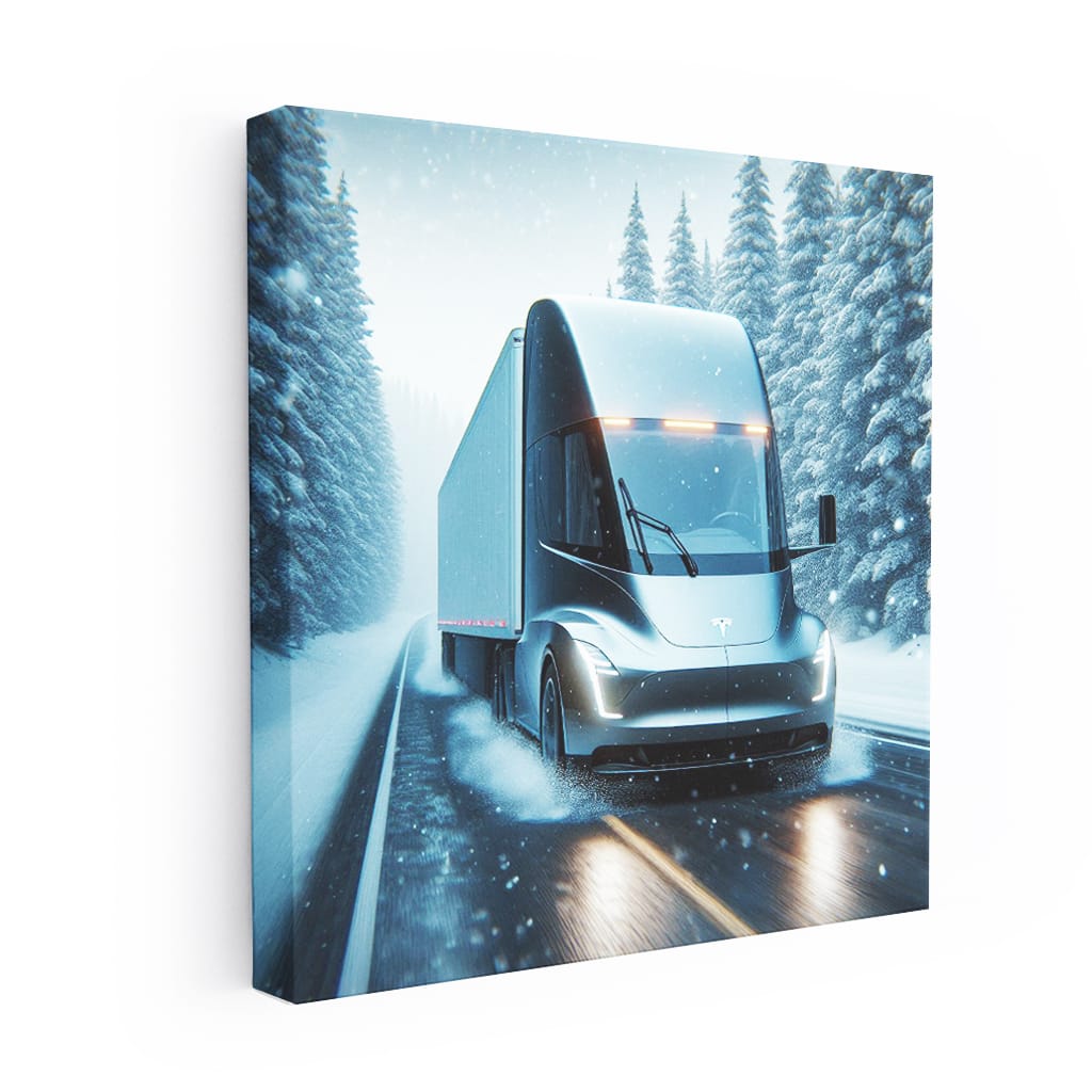 Tesla Semi Winter Wall Art