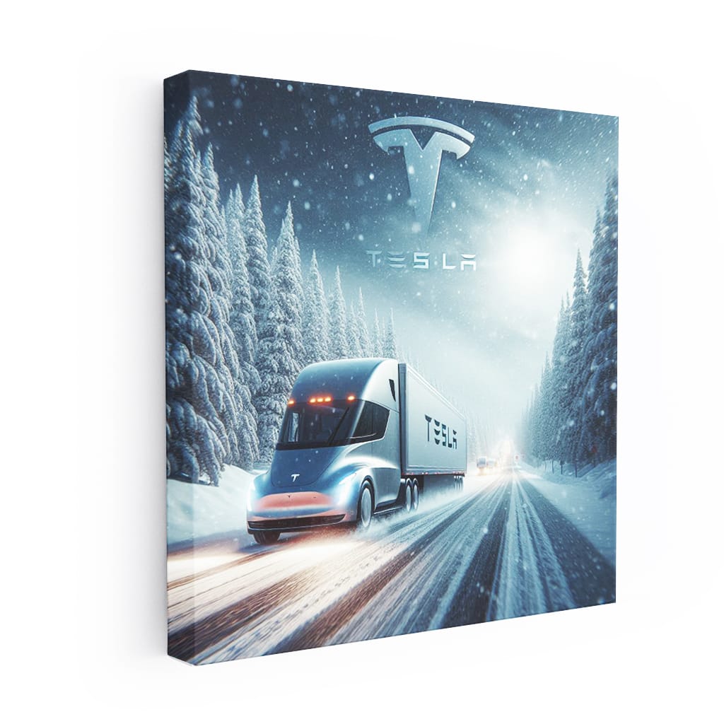 Tesla Semi Winte Wall Art