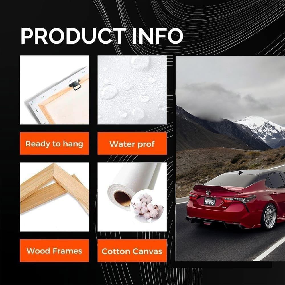 Toyota Camry 70 on Curvy Road, Snowy Peak Backdrop - Reliable Ride - EnjoyStore