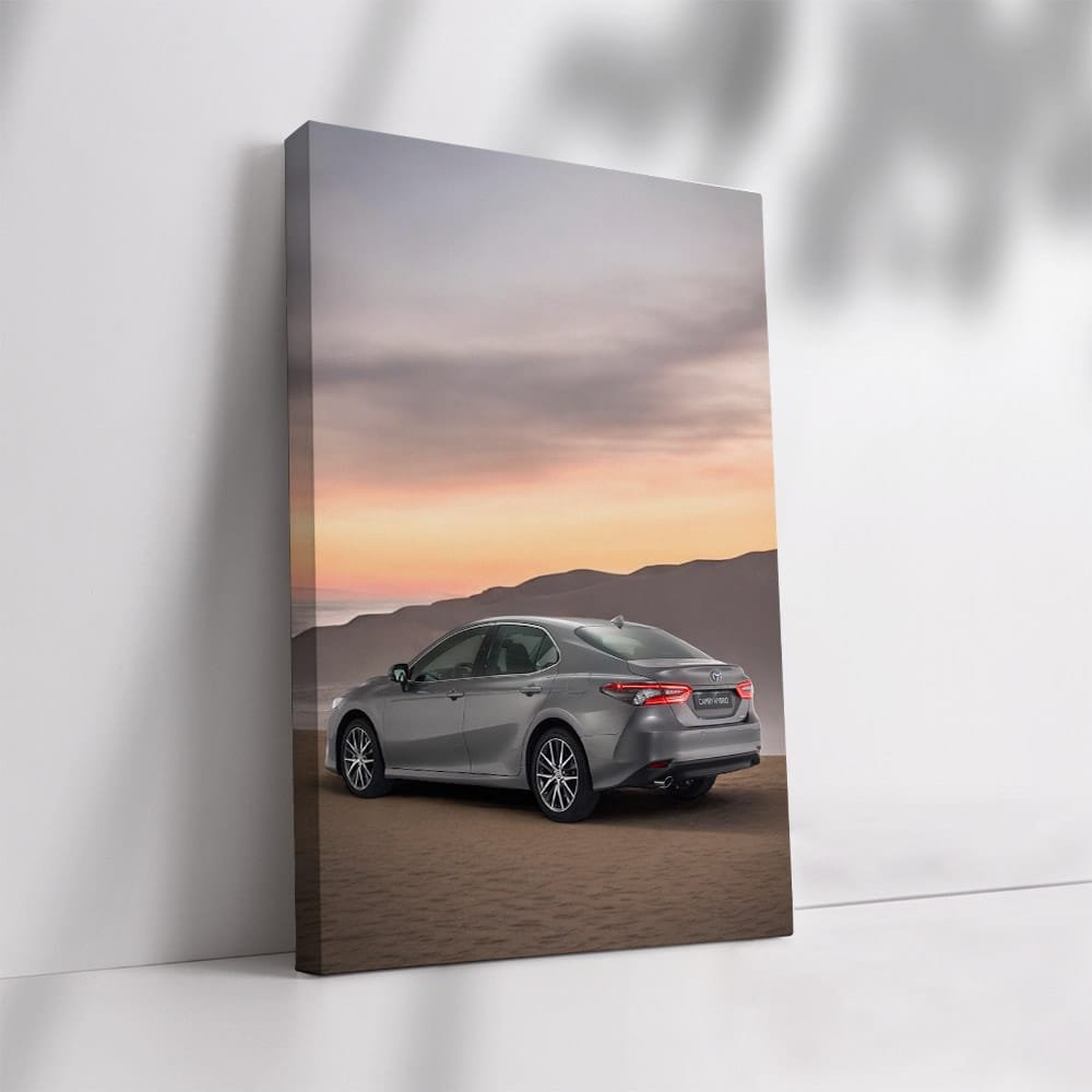 Toyota Camry 70 on Dune, Stunning Sunset Backdrop - Elegance - EnjoyStore