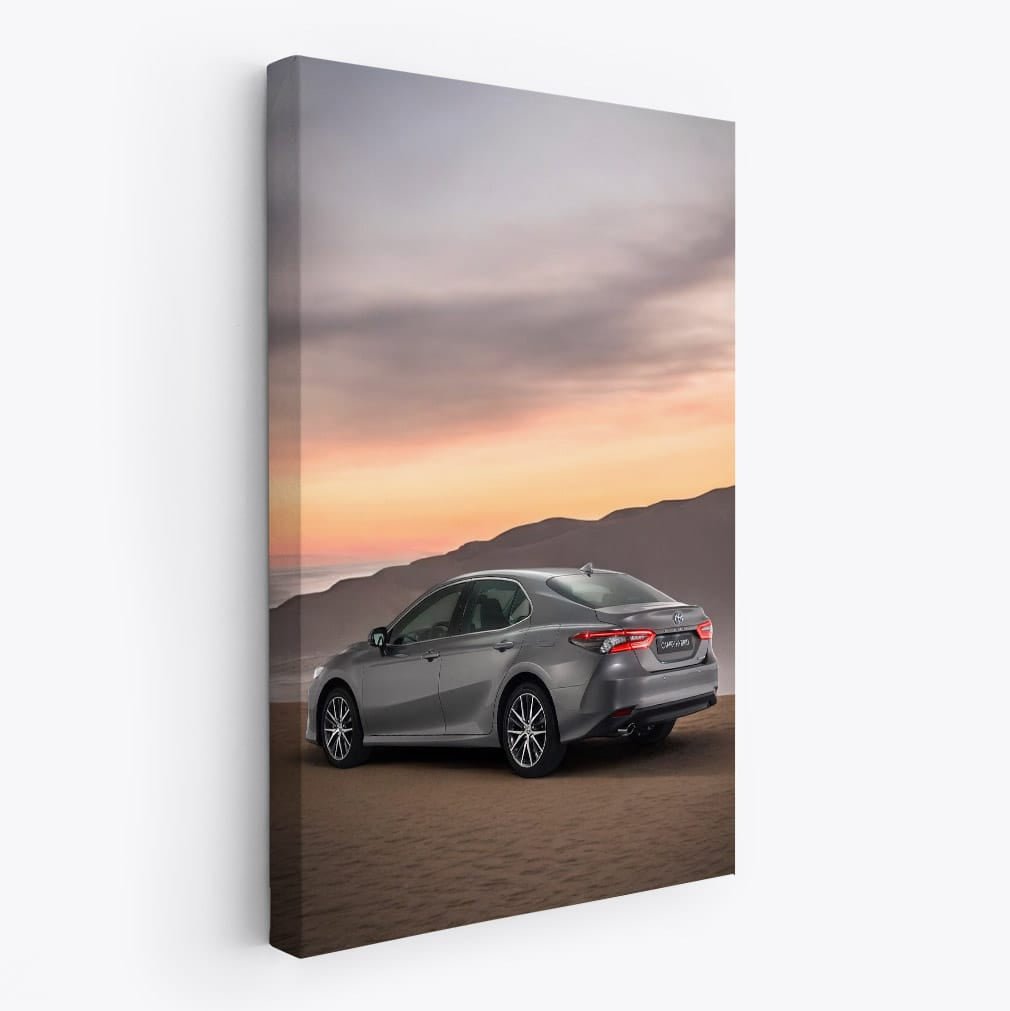 Toyota Camry 70 on Dune, Stunning Sunset Backdrop - Elegance - EnjoyStore