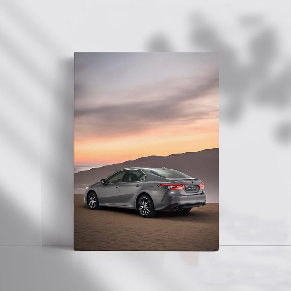 Toyota Camry 70 on Dune, Stunning Sunset Backdrop - Elegance - EnjoyStore
