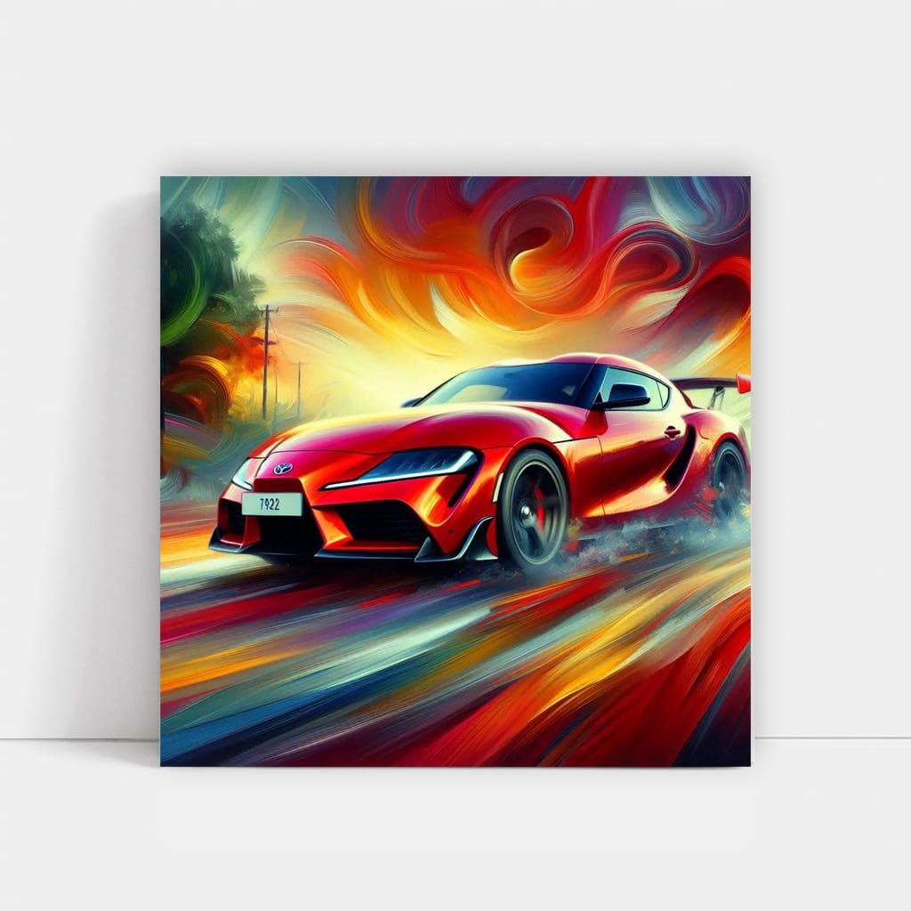 Toyota Gr Supra Impressionism Wall Art