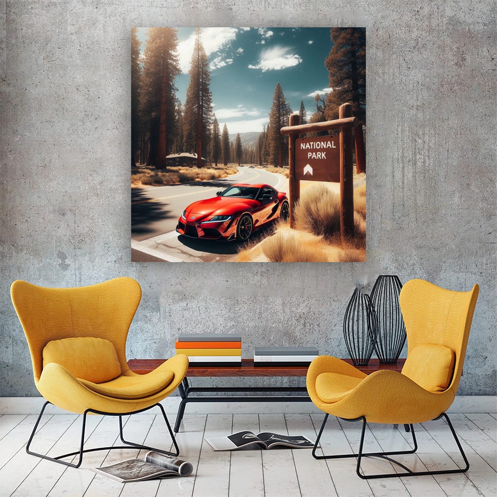 Toyota Gr Supra National Park Wall Art