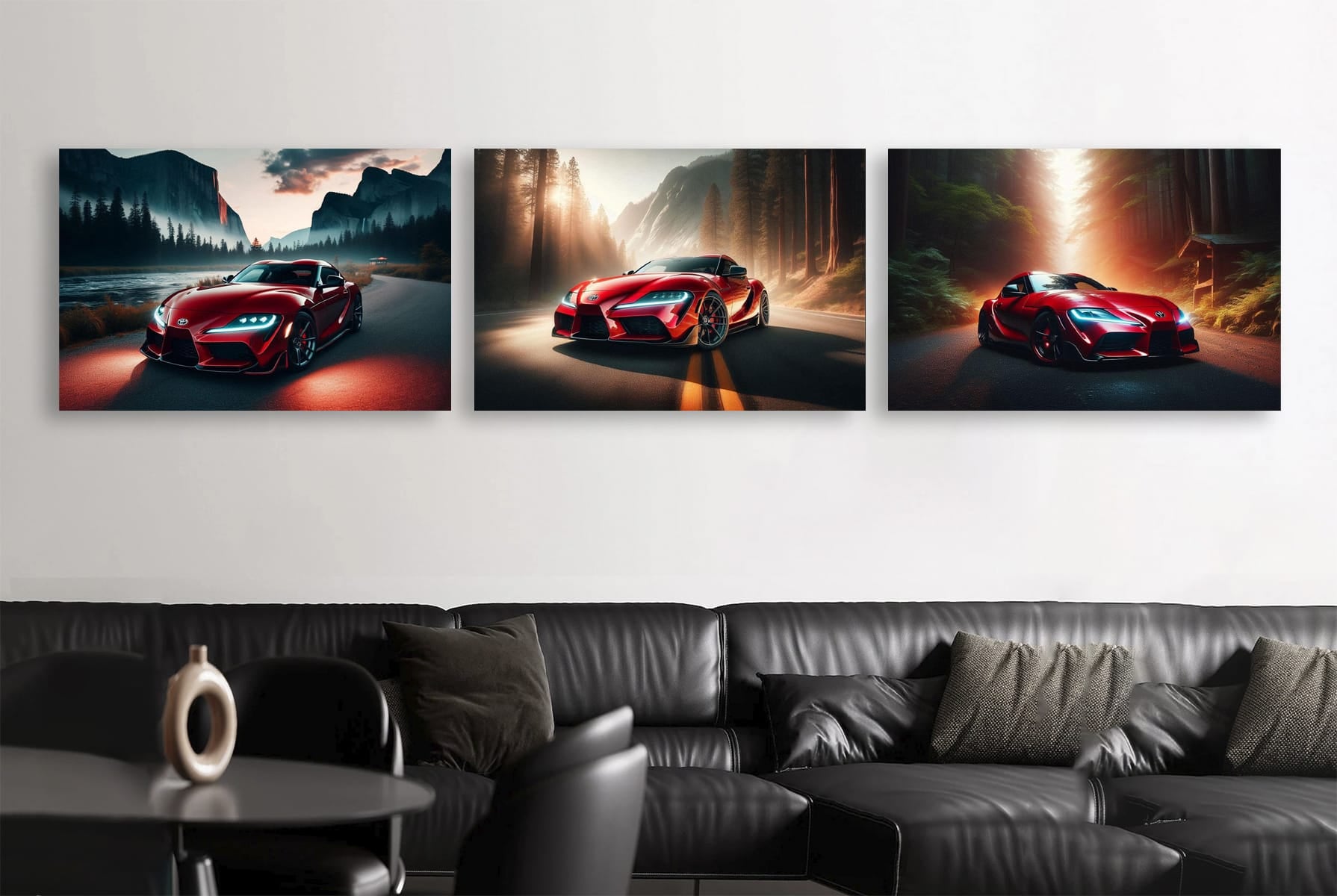 Toyota Gr Supra Red Nature Set of 3