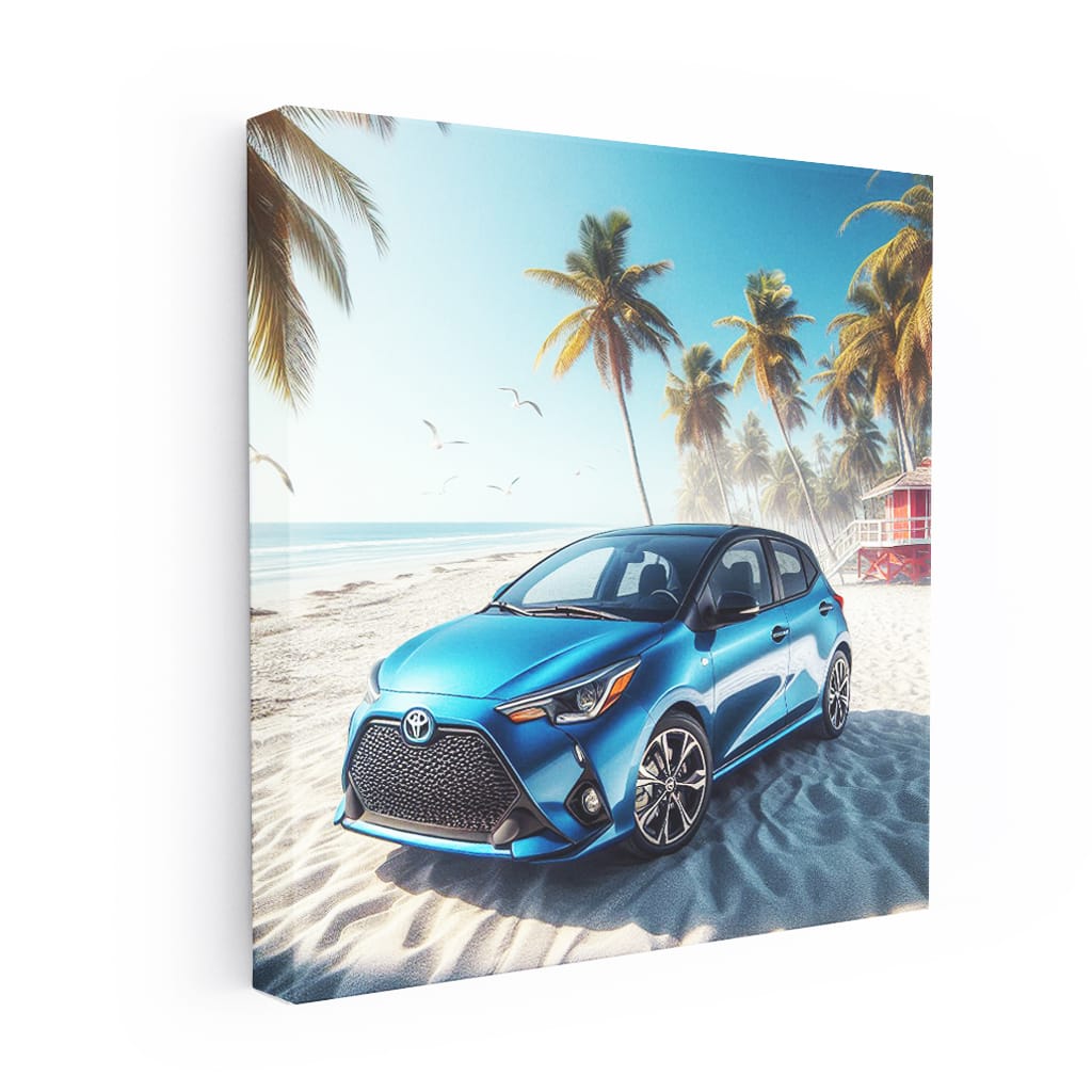 Toyota Gr Yaris On Beach Wall Art