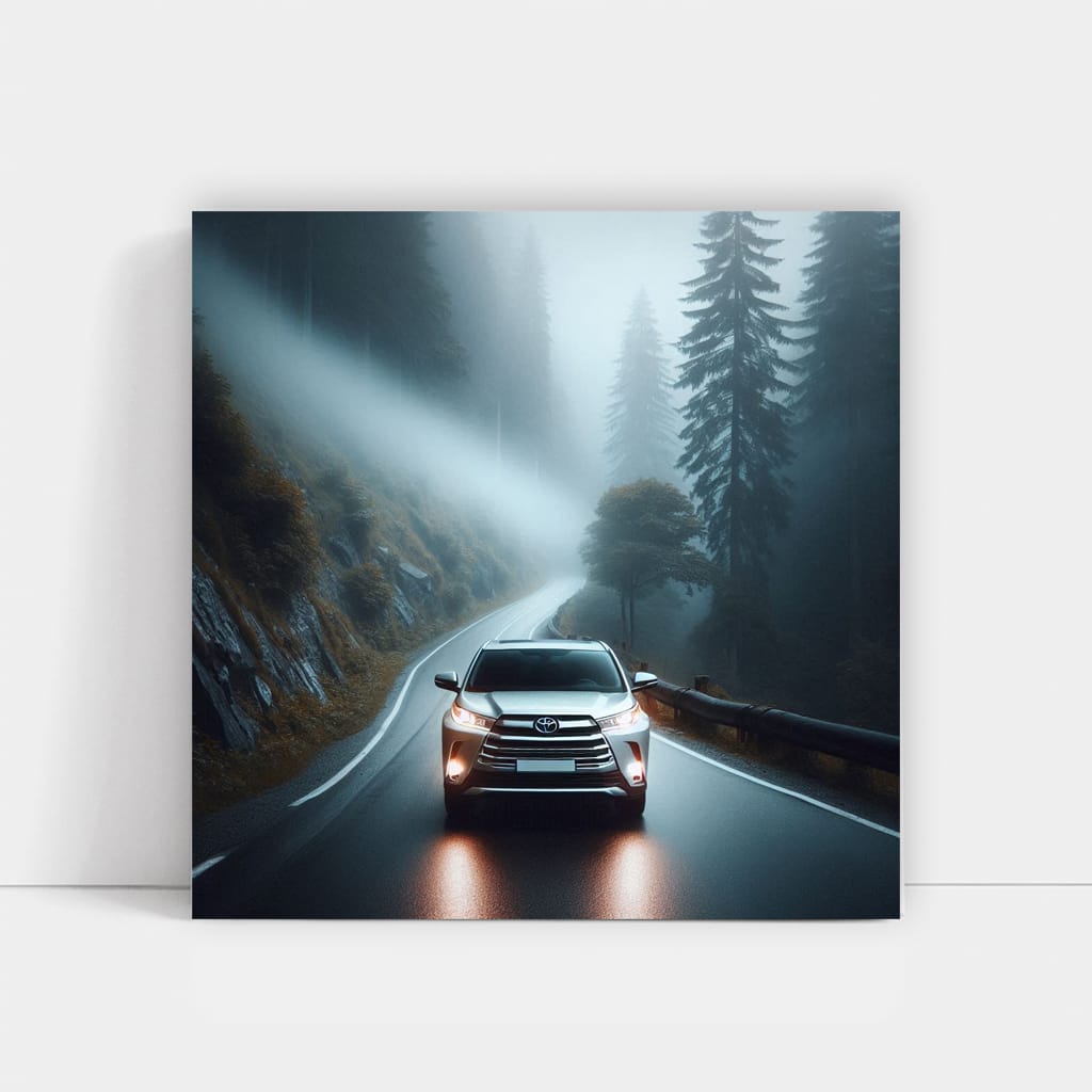 Toyota Highlander in Dense Fog - Experience Adventure
