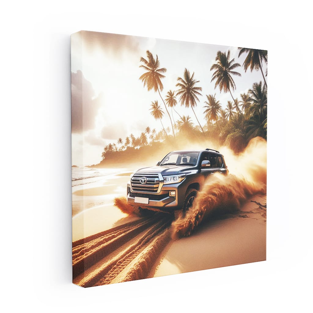 Toyota Land Cruiser On Bea Wall Art