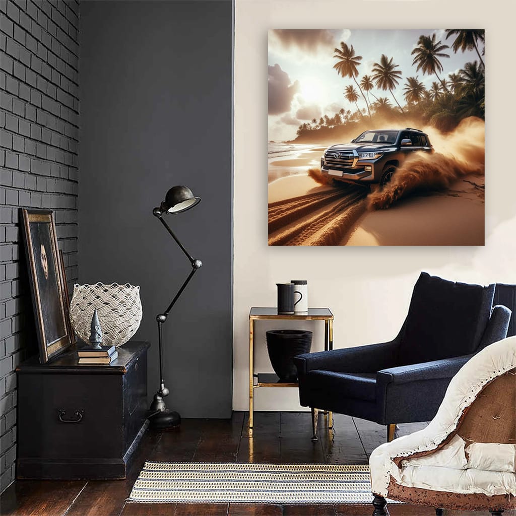 Toyota Land Cruiser On Bea Wall Art