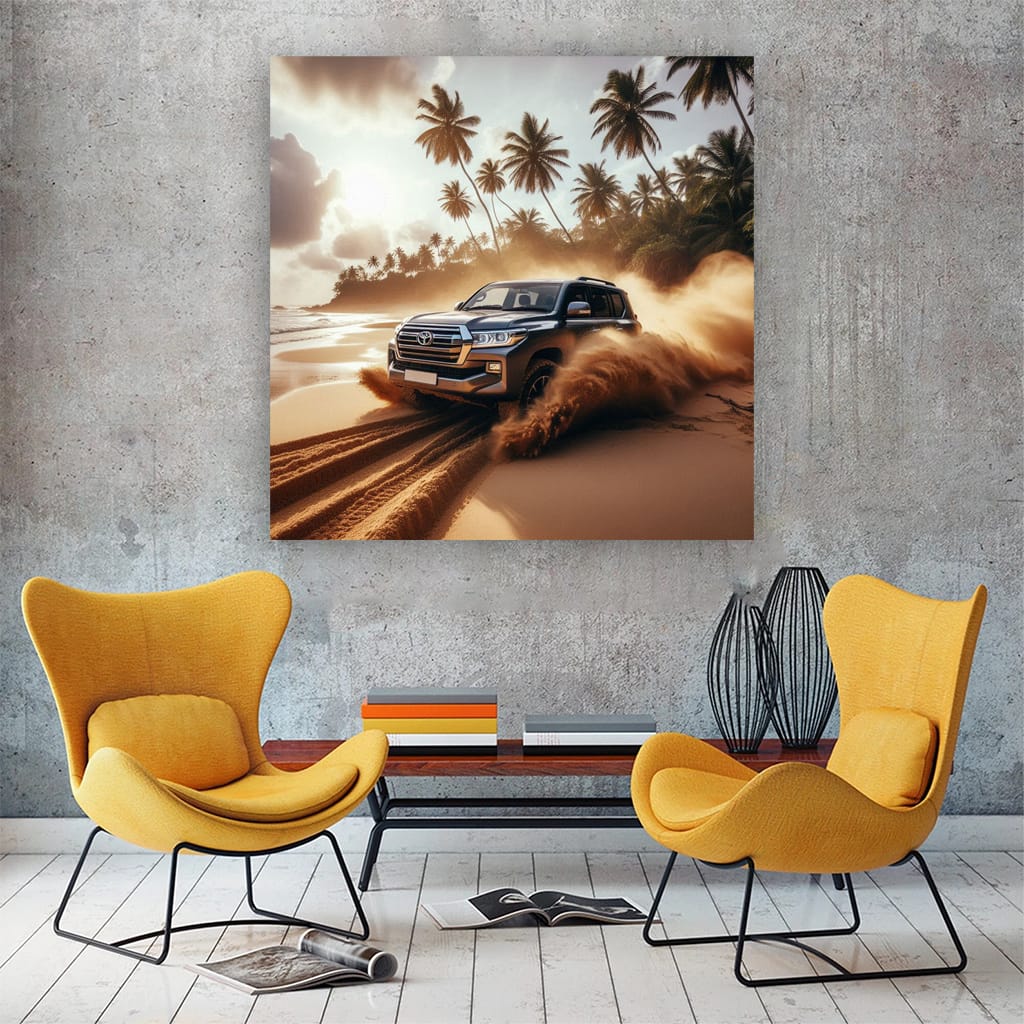 Toyota Land Cruiser On Bea Wall Art